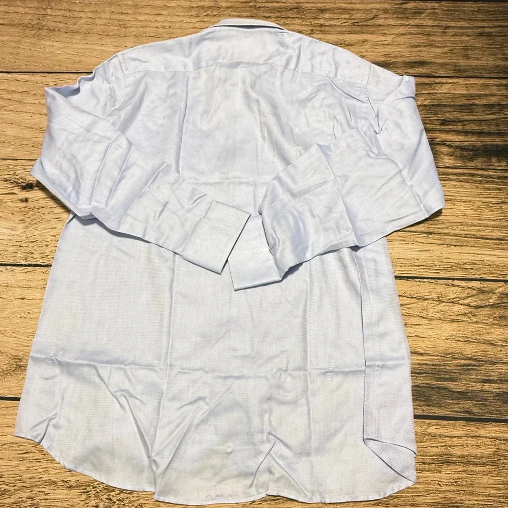 Gianfranco Ferre Studio Dress Shirt Mens 16 34/35 Light Blue Italy Cotton NWT